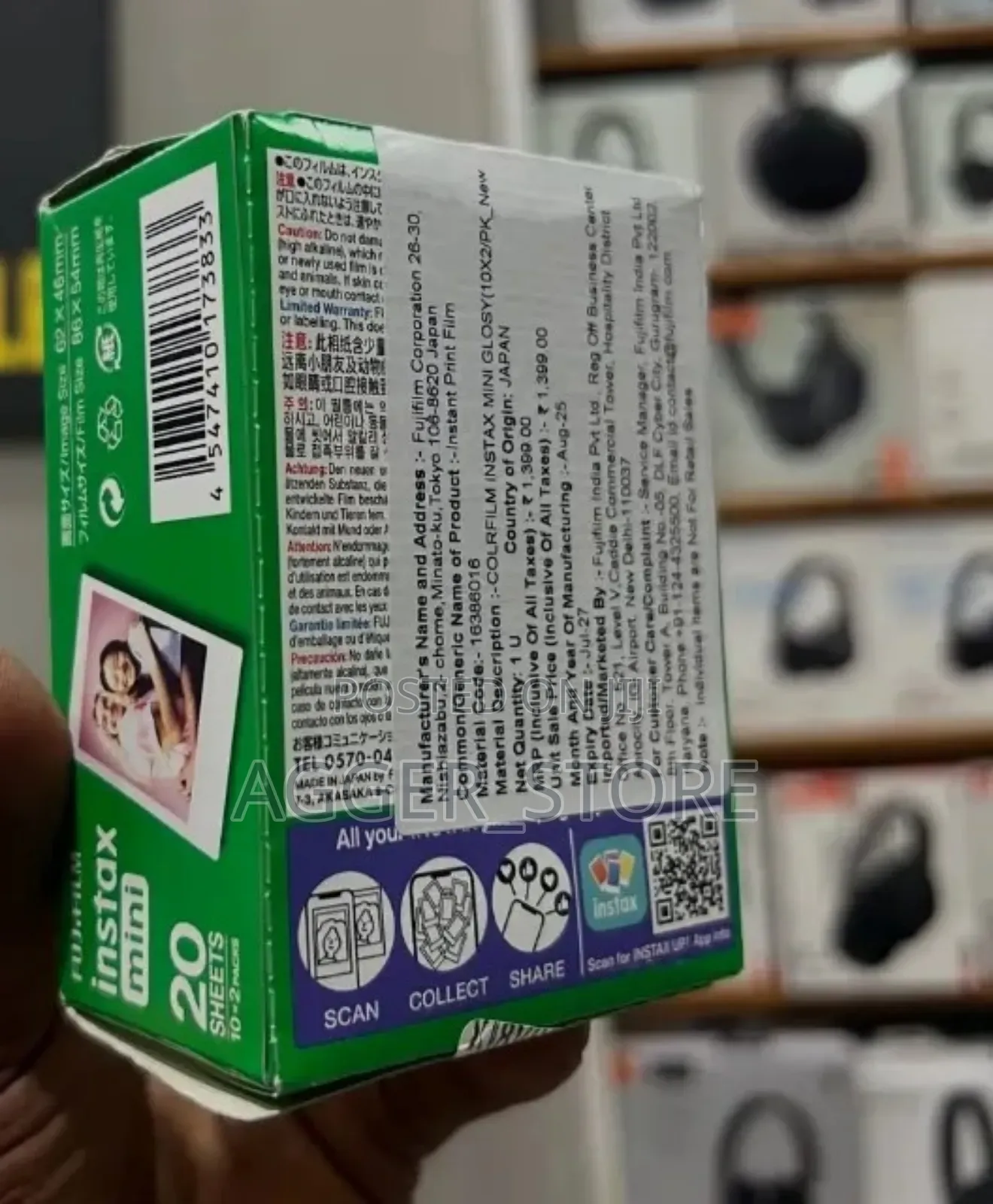 Fujifilm Instax Mini Instant Film Twin Pack, 20 Photos