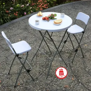 Portable Round Folding High-Top Table - Heavy Duty Bar Event Table