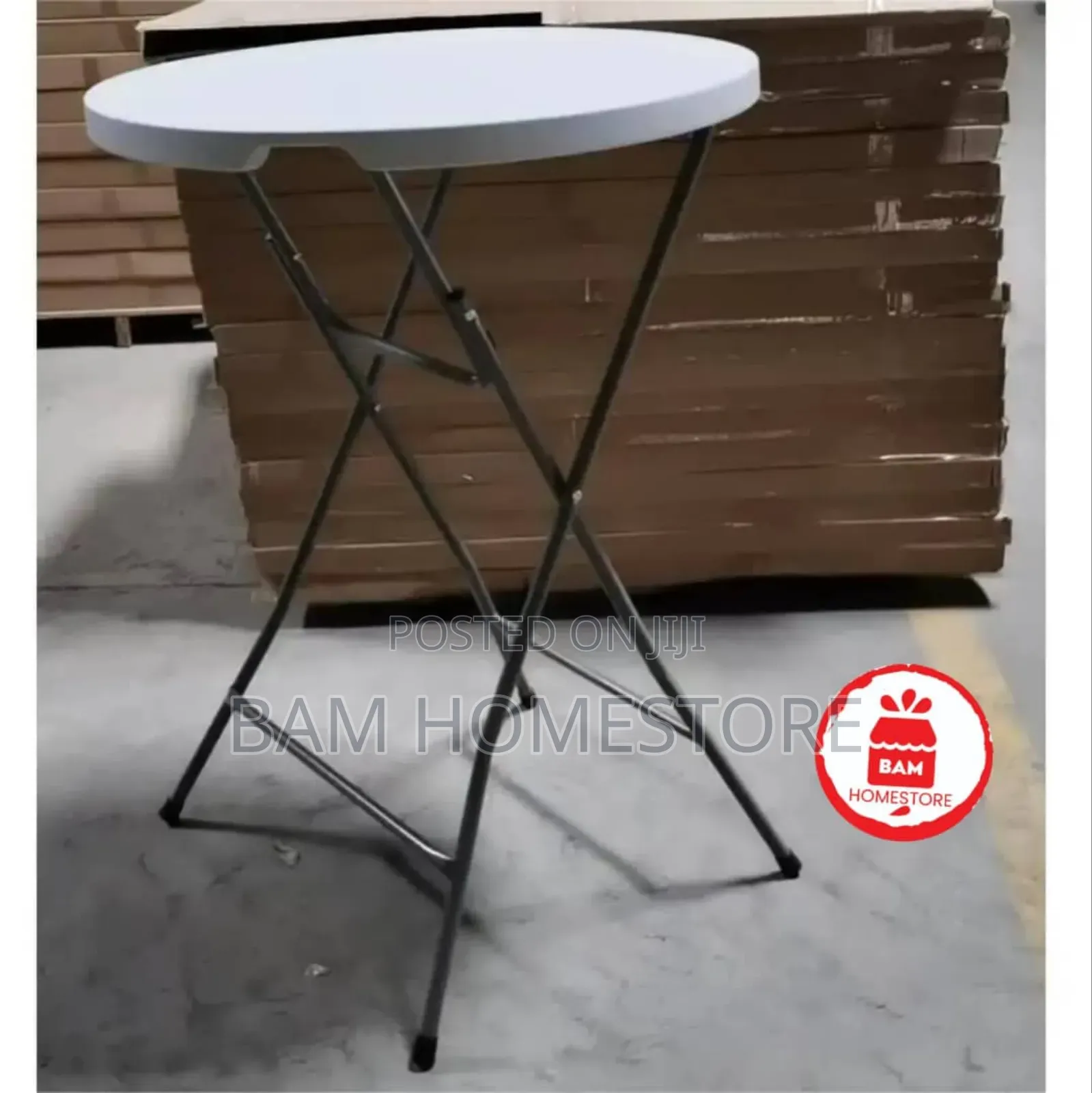 Portable Round Folding High-Top Table - Heavy Duty Bar Event Table