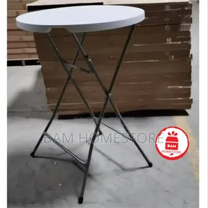 Portable Round Folding High-Top Table - Heavy Duty Bar Event Table