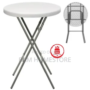 Portable Round Folding High-Top Table - Heavy Duty Bar Event Table