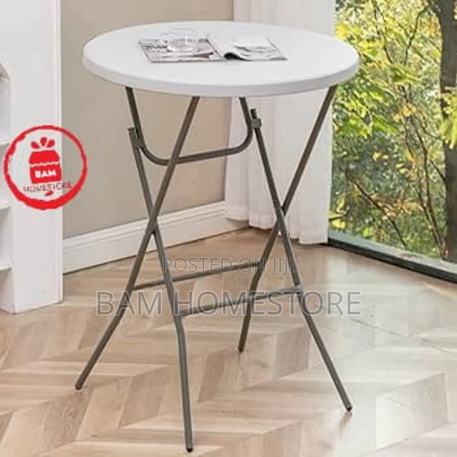 Portable Round Folding High-Top Table - Heavy Duty Bar Event Table