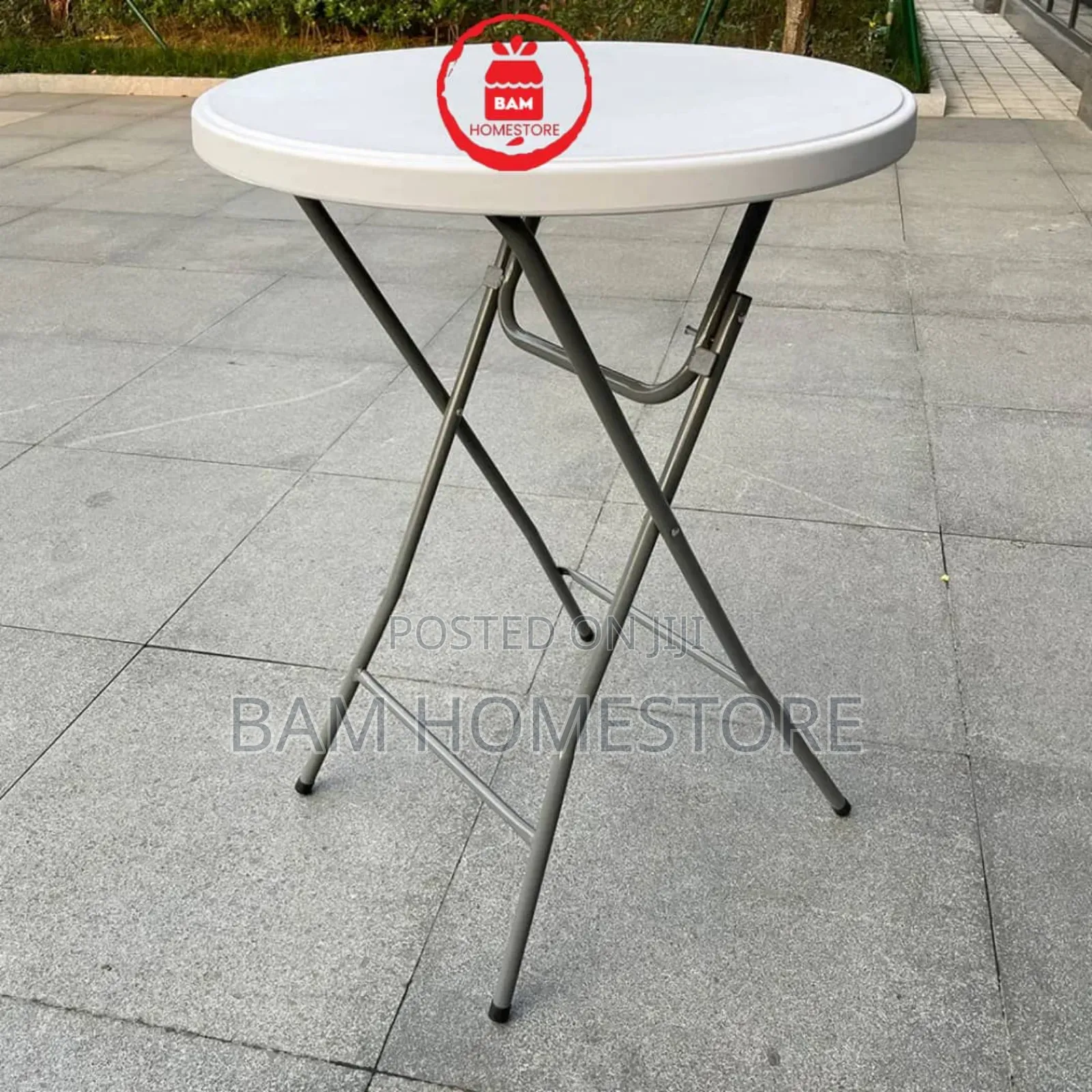 Portable Round Folding High-Top Table - Heavy Duty Bar Event Table