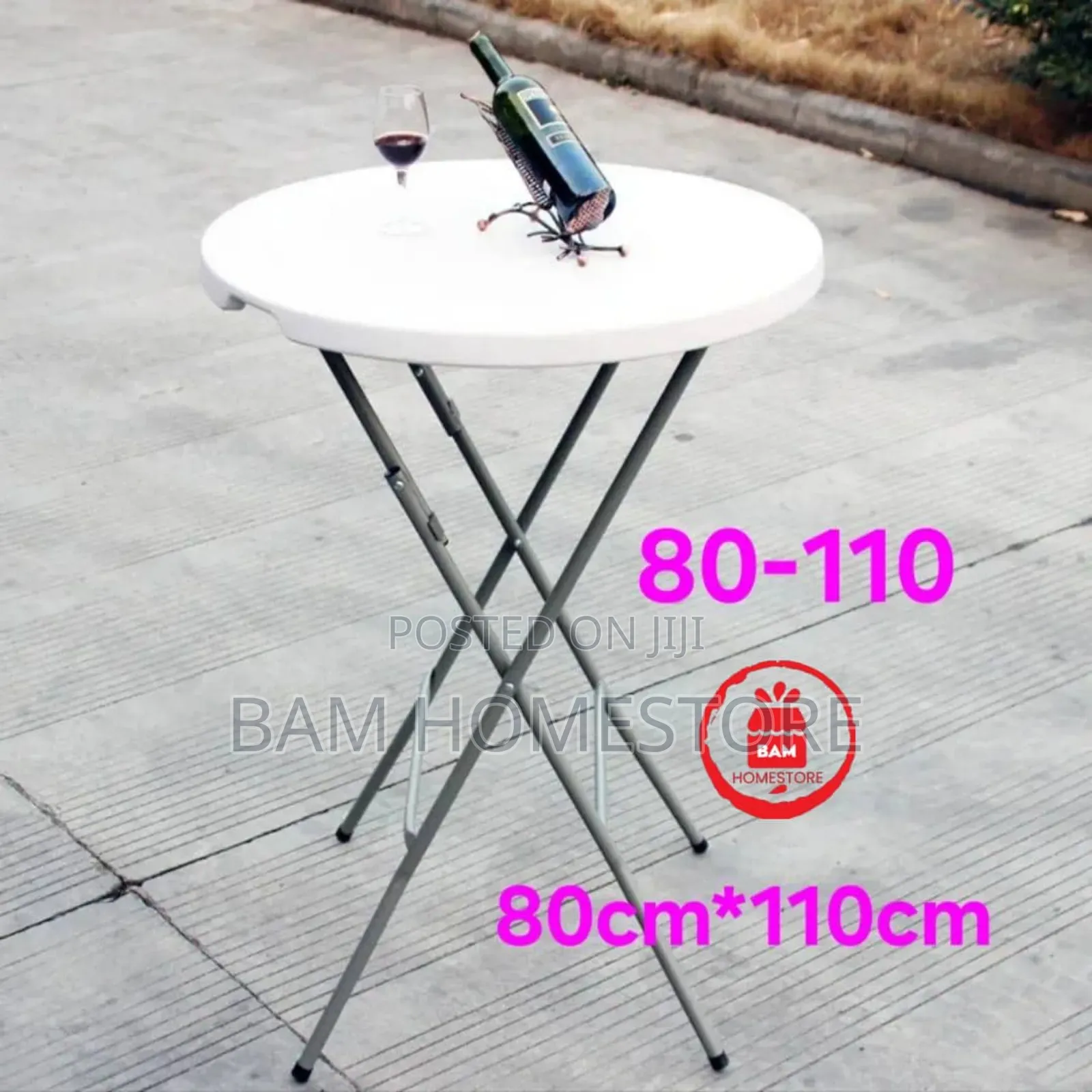 Portable Round Folding High-Top Table - Heavy Duty Bar Event Table