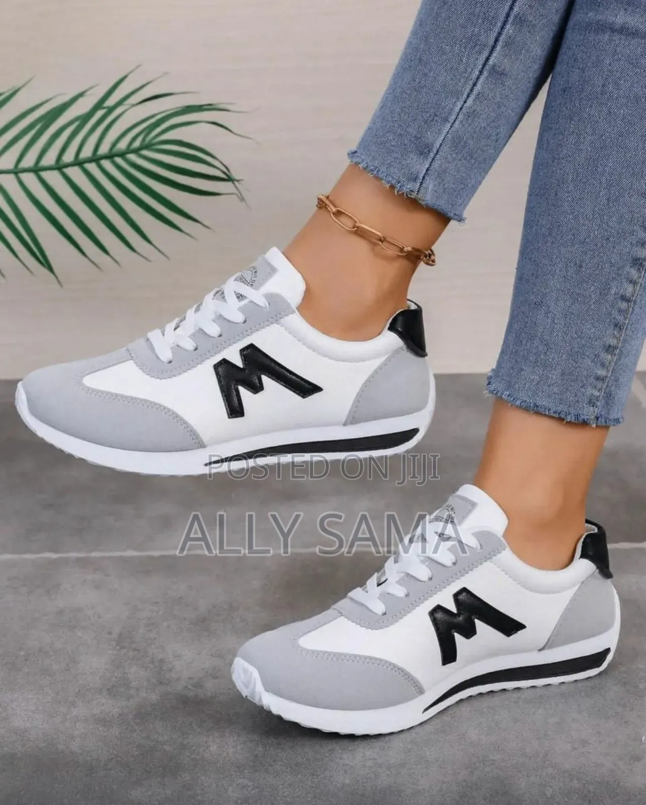 Women's Sneakers White Brand M Material Leather