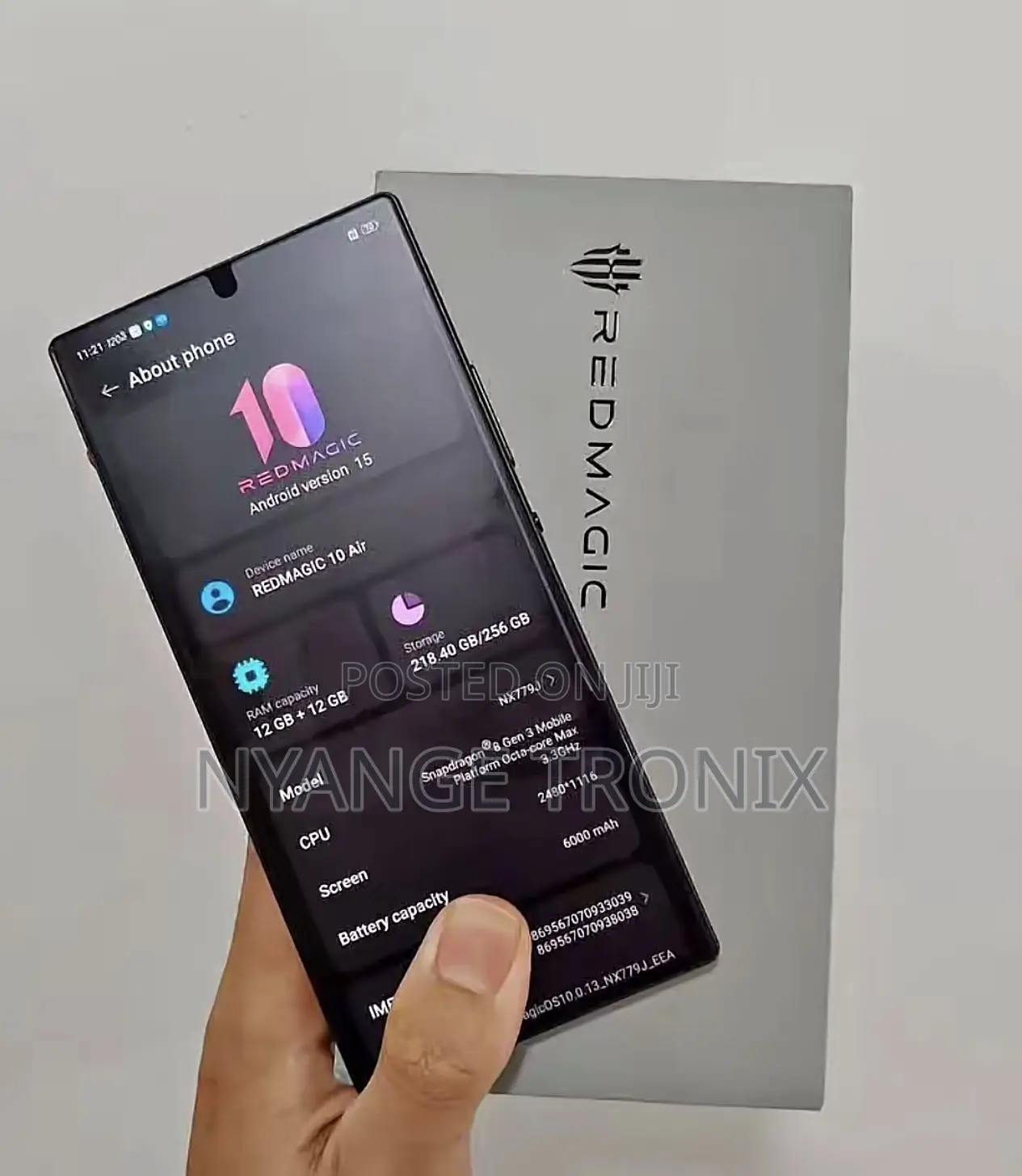 New ZTE Nubia RedMagic 10 Air 256 GB Gray