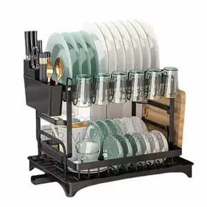 Tier Dish Drying Rack Black