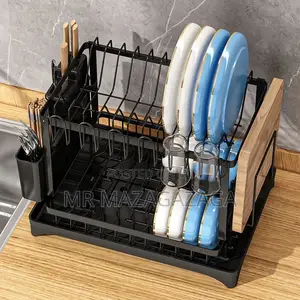 Tier Dish Drying Rack Black