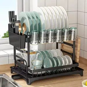 Tier Dish Drying Rack Black
