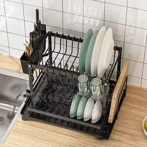 Tier Dish Drying Rack Black
