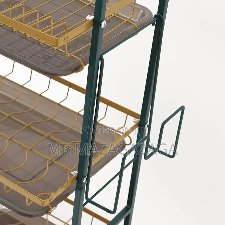 3-Tier Dish Drying Rack Green