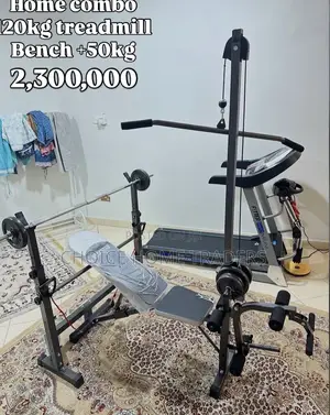Perfect Combo Treadmill+Press Bench+50kg Set Dumbell