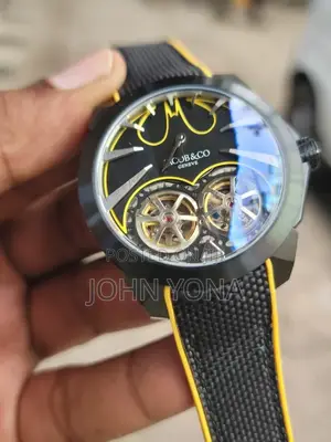 Jacob Co. Gotham City Tourbillon Watch in Black DLC Titanium