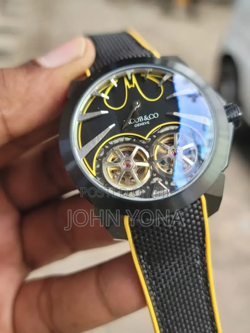 Jacob Co. Gotham City Tourbillon Watch in Black DLC Titanium