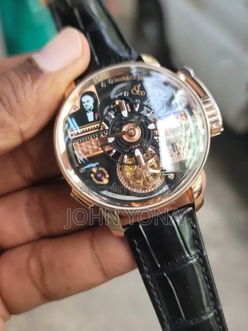 Jacob Co. Opera "The Godfather" Musical Watch With a Rose Gold Case