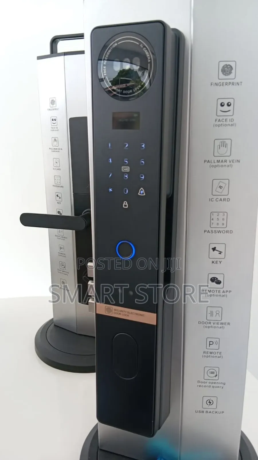 6-in-1 Smart Door Lock With Fingerprint Face Id Push-Pull Security Pro