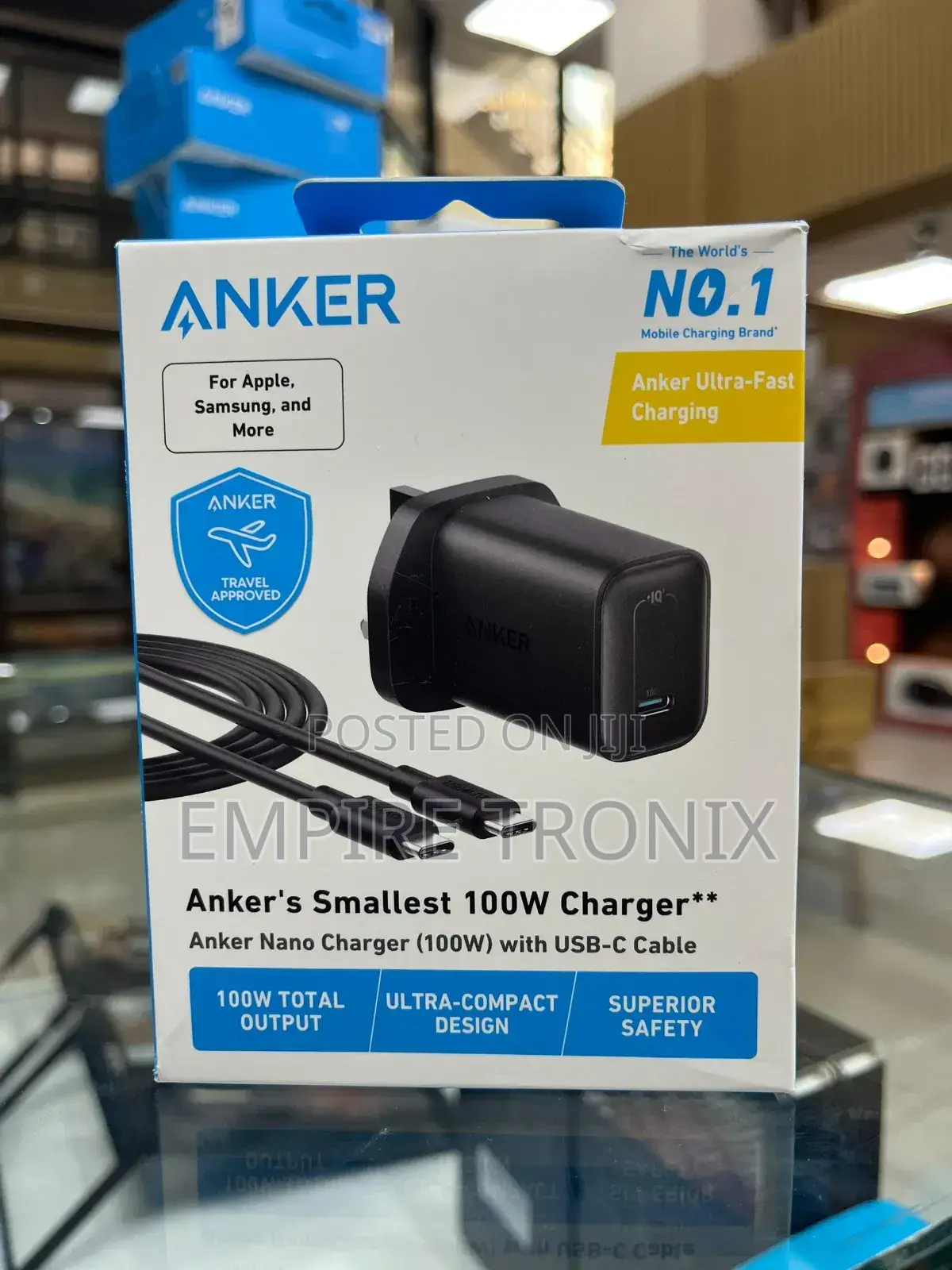 Anker Nano Charger (100w) With Usb‐C Cable A2679