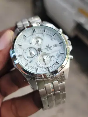 Casio Edifice Efr-556d Men's Chronograph Watch and a White Dial
