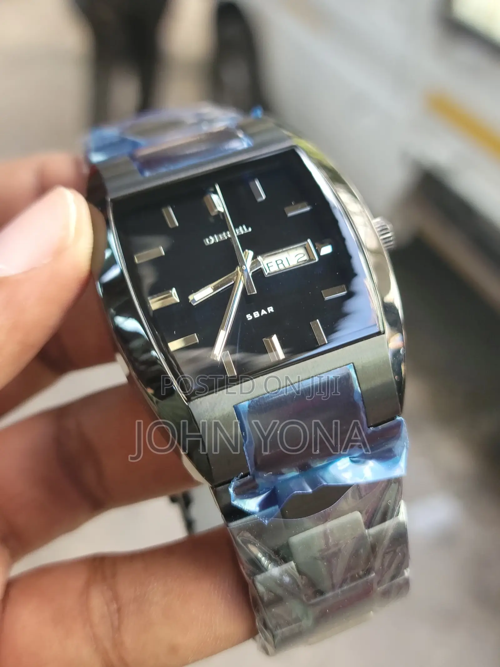 Diesel Watch With a Stainless Steel Case and Band, Black Dial