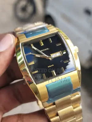 Diesel Analog Watch Gold Tone With a Black Dial