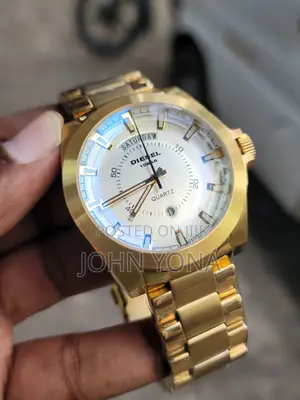 Diesel Arges Dz1663 Gold-Tone Stainless Steel Watch With a White Dial