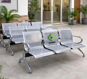 Stainless Steel 3 Seater Reception Or Waiting Room Bench Or Chair