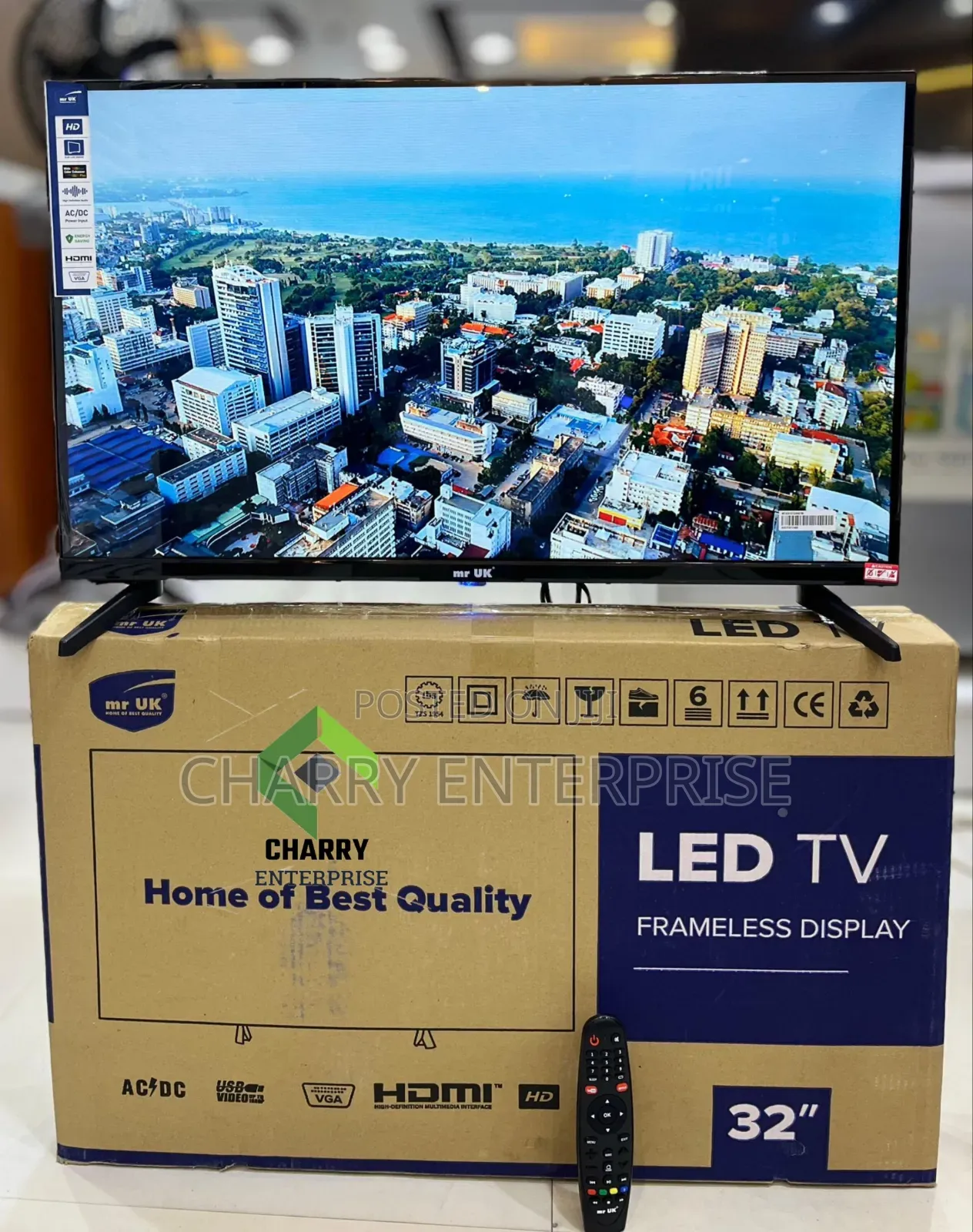 Mr Uk 32 Inch Frameless Ac/Dc Tv 
* Usb
* Vga
* Hdmi