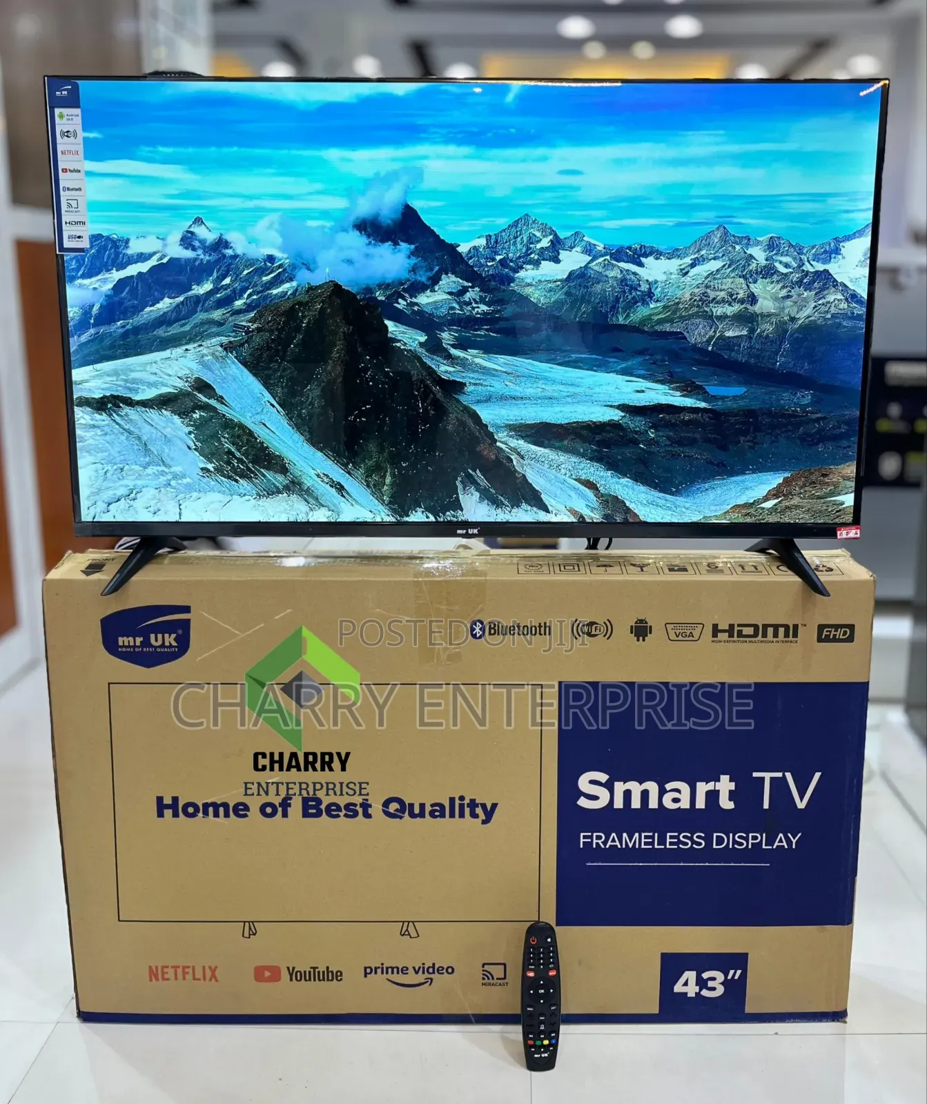Mr Uk 43 Inch Smart Frameless Full Hd Tv With Bluetooth