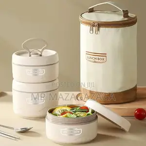 3 Pieces Portable Insulated Lunch Box