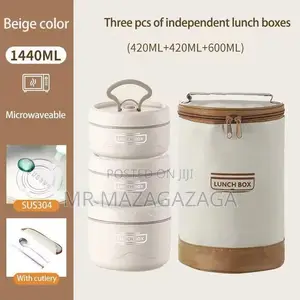 3 Pieces Portable Insulated Lunch Box