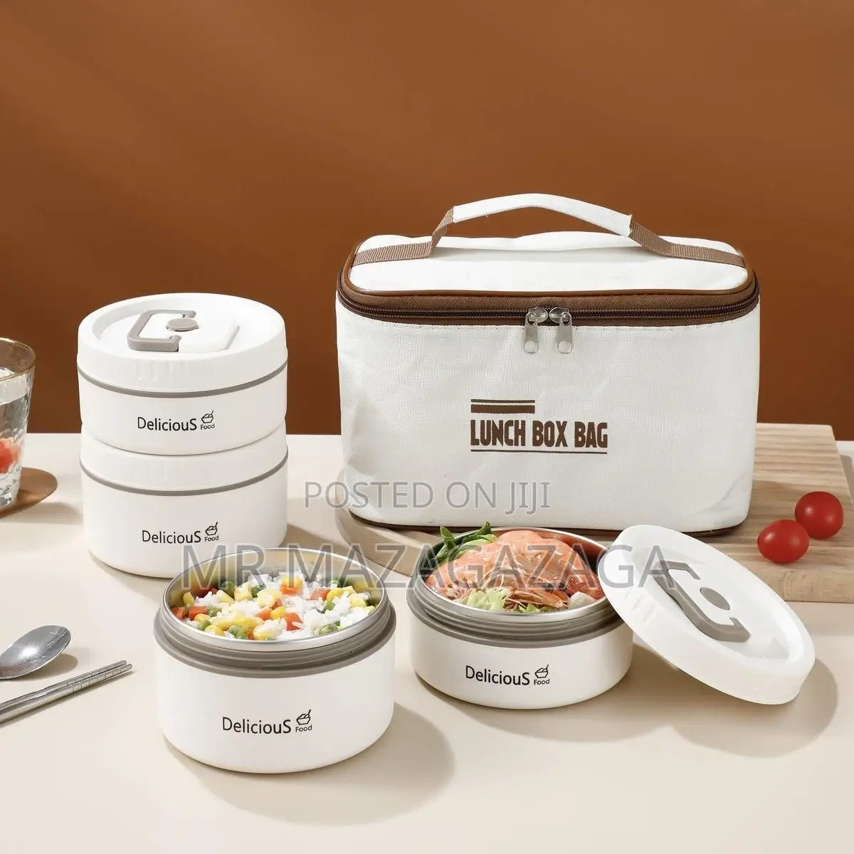 4 Pieces Portable Insulated Lunch Box
