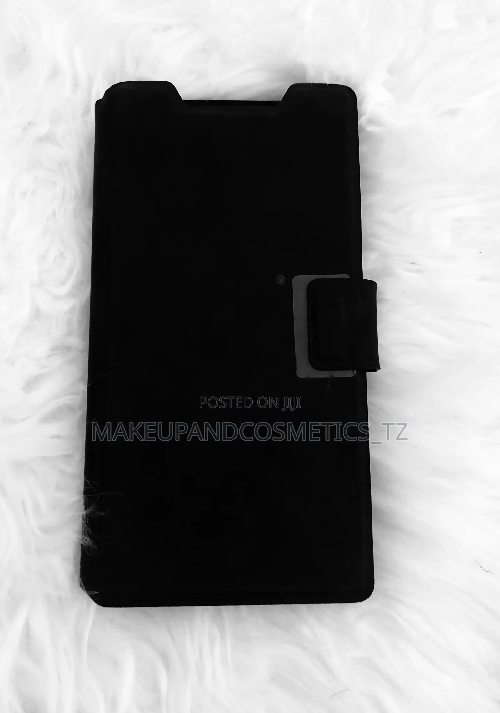 Black Faux Leather Wallet-Style Phone Case