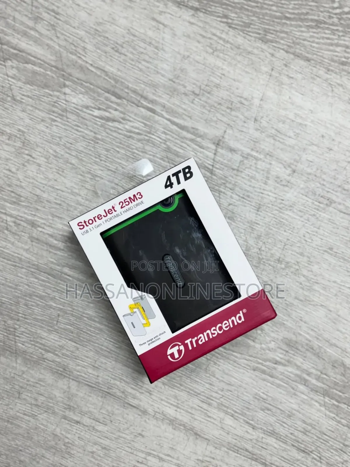 Transcend 4tb Storejet 25m3 Usb 3.1 Portable Hard Drive