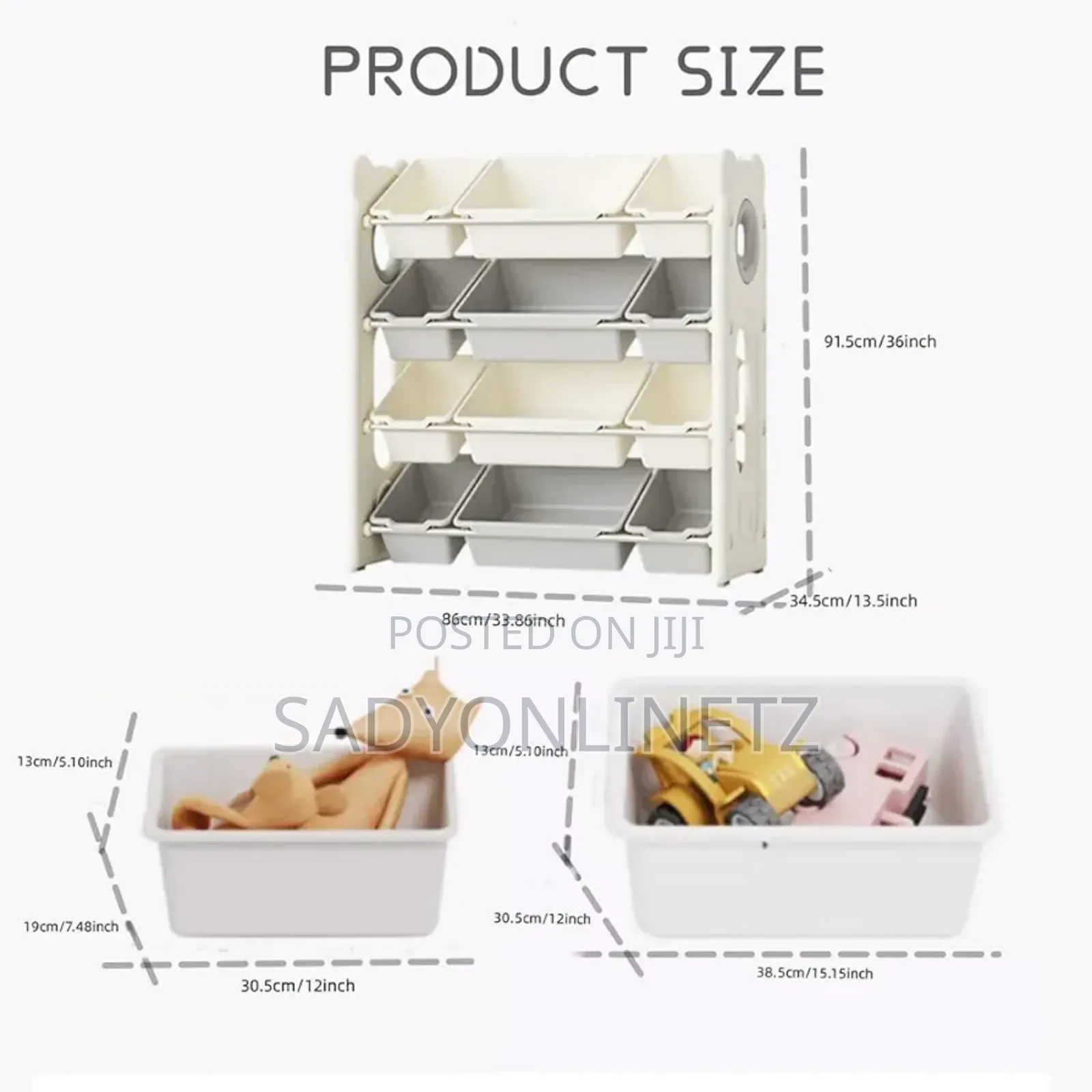 Children Bookshelf and Toys Storage