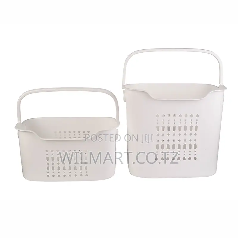 Wilmart Storage Basket 2 Deck Bathroom Clothes Storage Basket Multi-La