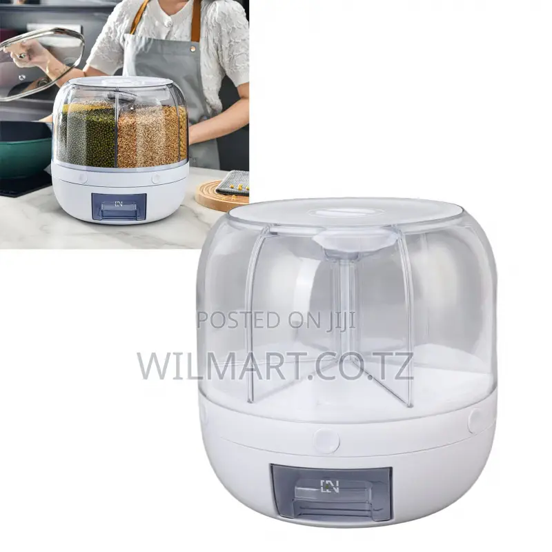Wilmart Rice Bucket Dispenser 5kg Food Grain Storage Container Large C