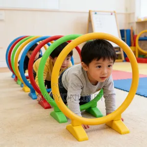 Kids Agility Hoop Set/Drilling Ring 8pc