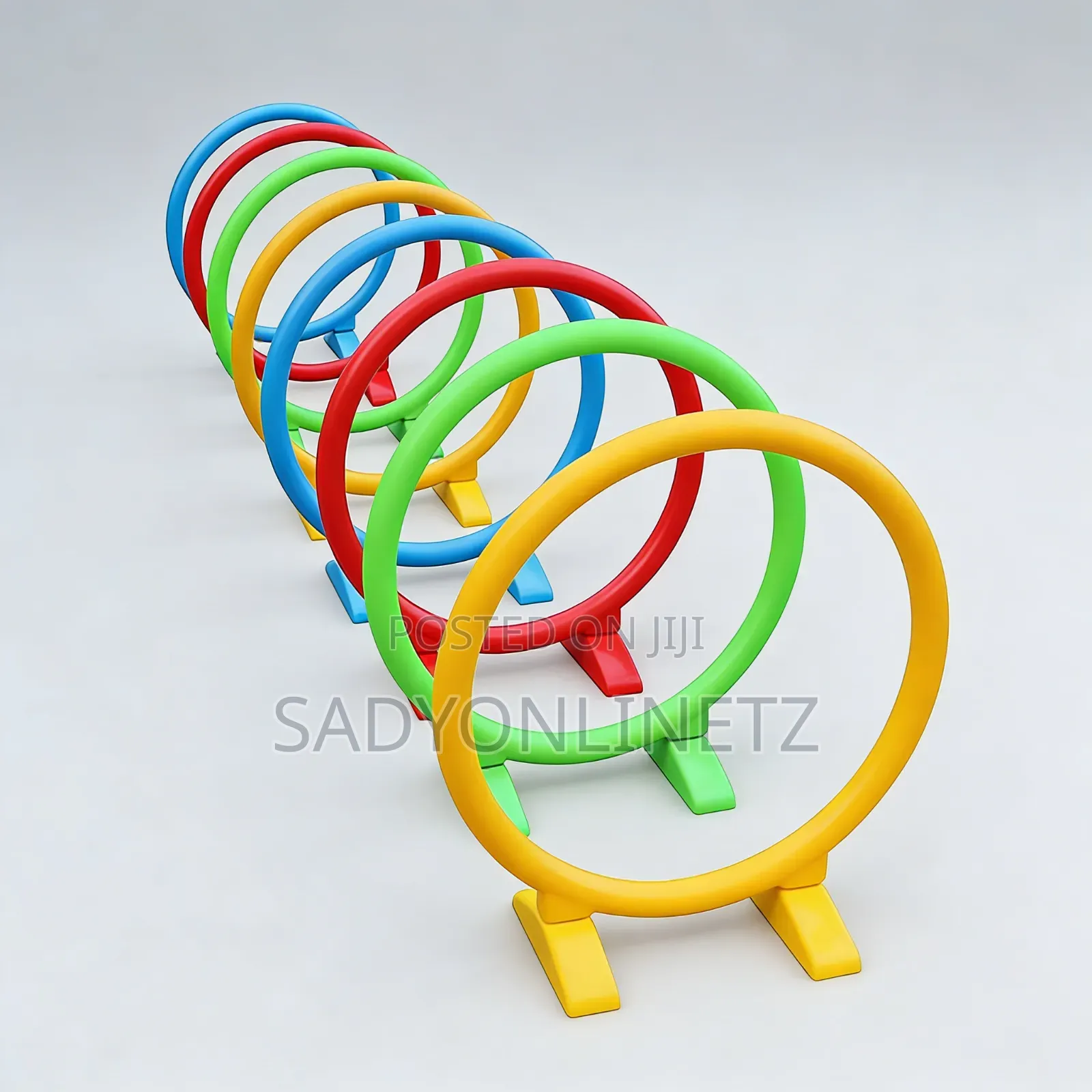 Kids Agility Hoop Set/Drilling Ring 8pc