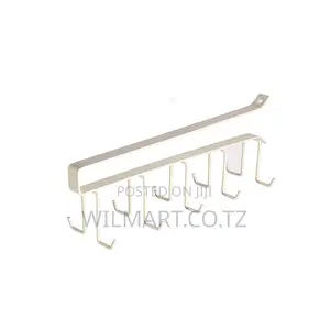 Wilmart Dish Rack 5 Hooks Hanging Cup Utensil Holder Closet Shelf