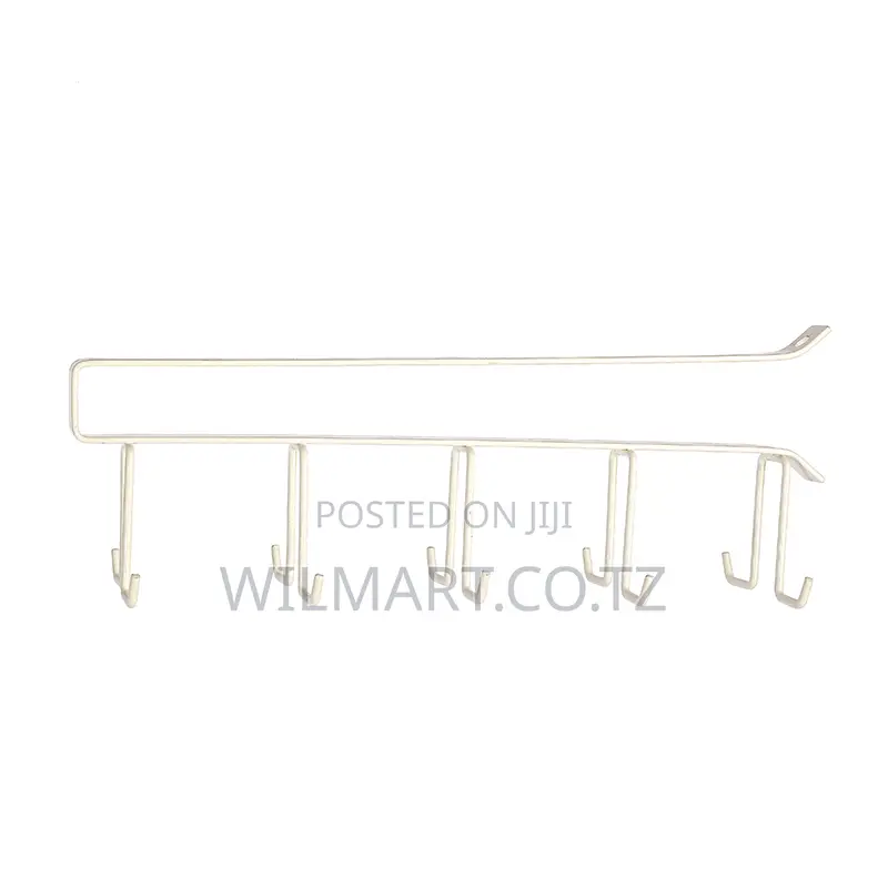 Wilmart Dish Rack 5 Hooks Hanging Cup Utensil Holder Closet Shelf