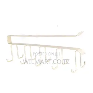 Wilmart Dish Rack 5 Hooks Hanging Cup Utensil Holder Closet Shelf