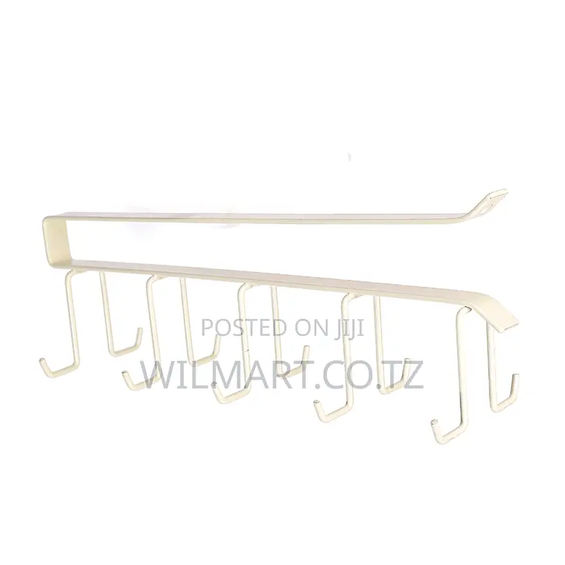 Wilmart Dish Rack 5 Hooks Hanging Cup Utensil Holder Closet Shelf