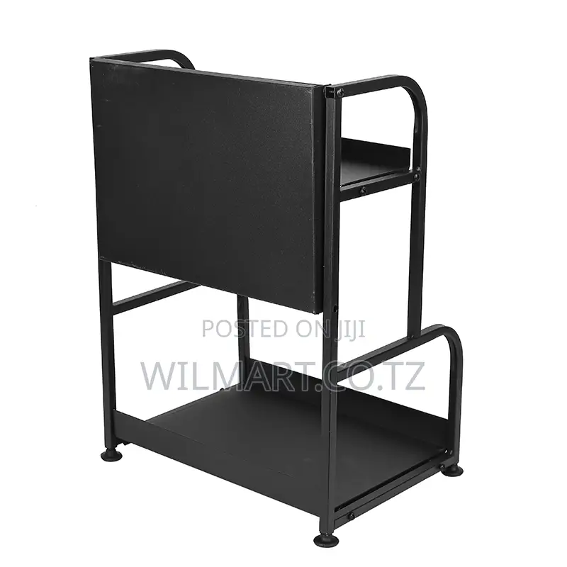 Wilmart Spice Rack 2 Layer Stainless Steel Kitchen Storage Rack Hanger
