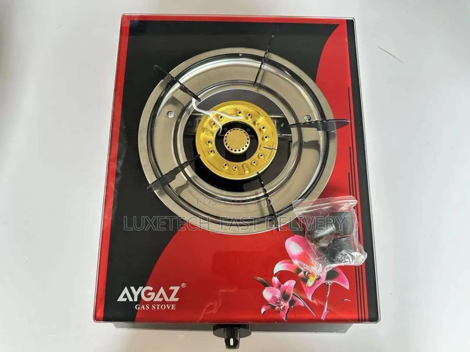 Aygaz Single-Burner Portable Gas Stove With Tempered Glass Top Surface