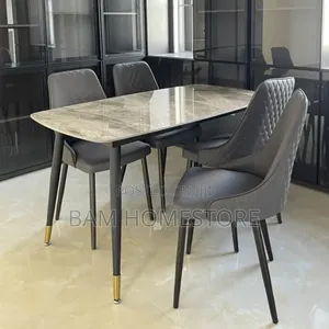 Modern Dining Set( Marble Table+ 4 Comfy Chairs)