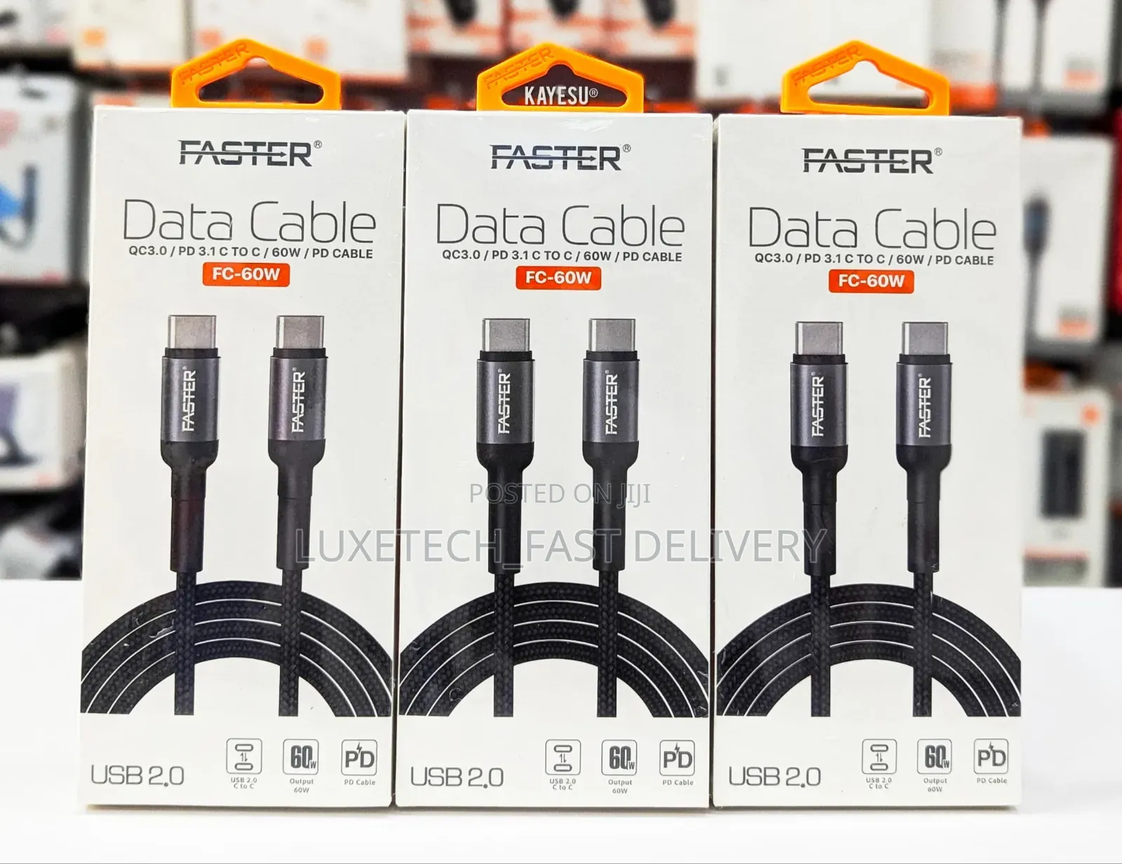 Faster 60w Type-C to Type-C Data and Charging Cable