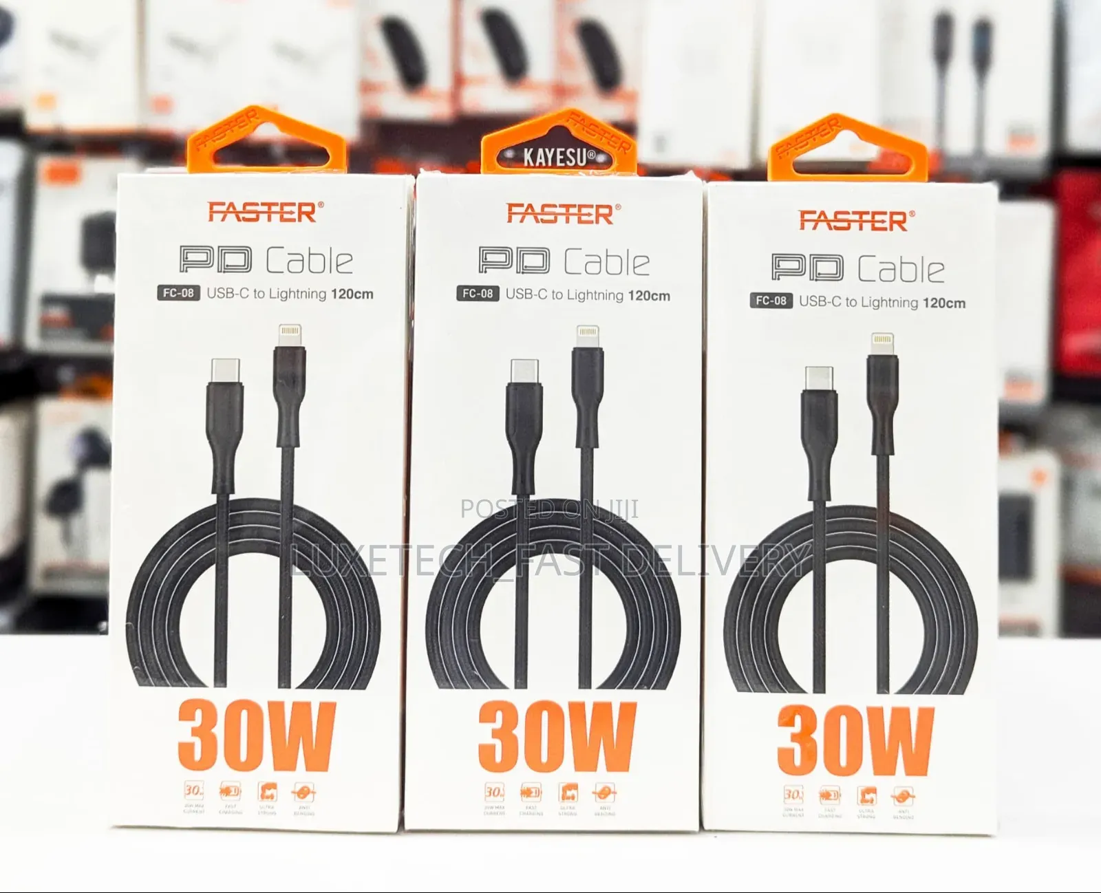 Faster Fc-08 30w Usb-C to Lightning Cable 1.2 Meters