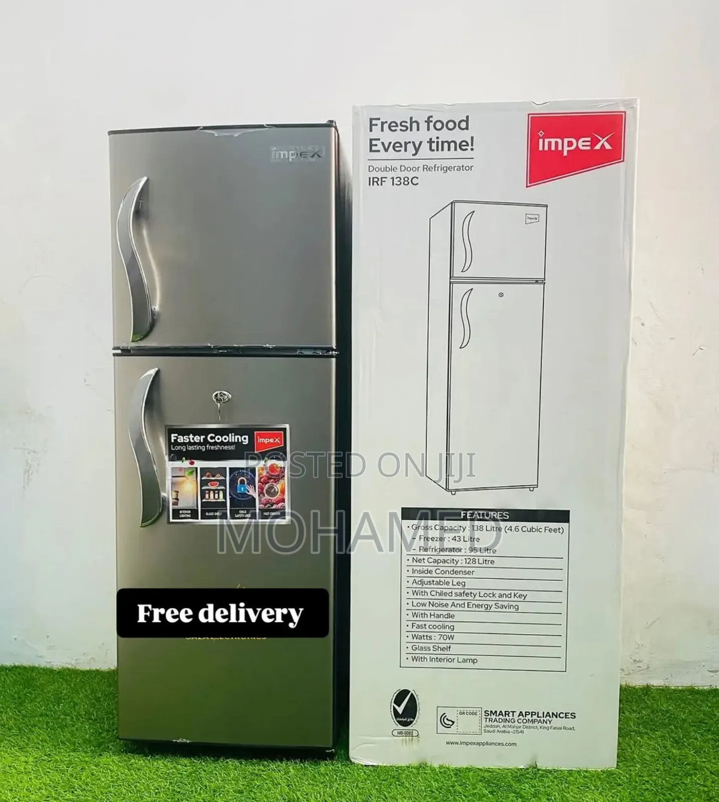 Impex Fridge Ya Kisasa Na Yenye Uimara Lita 138