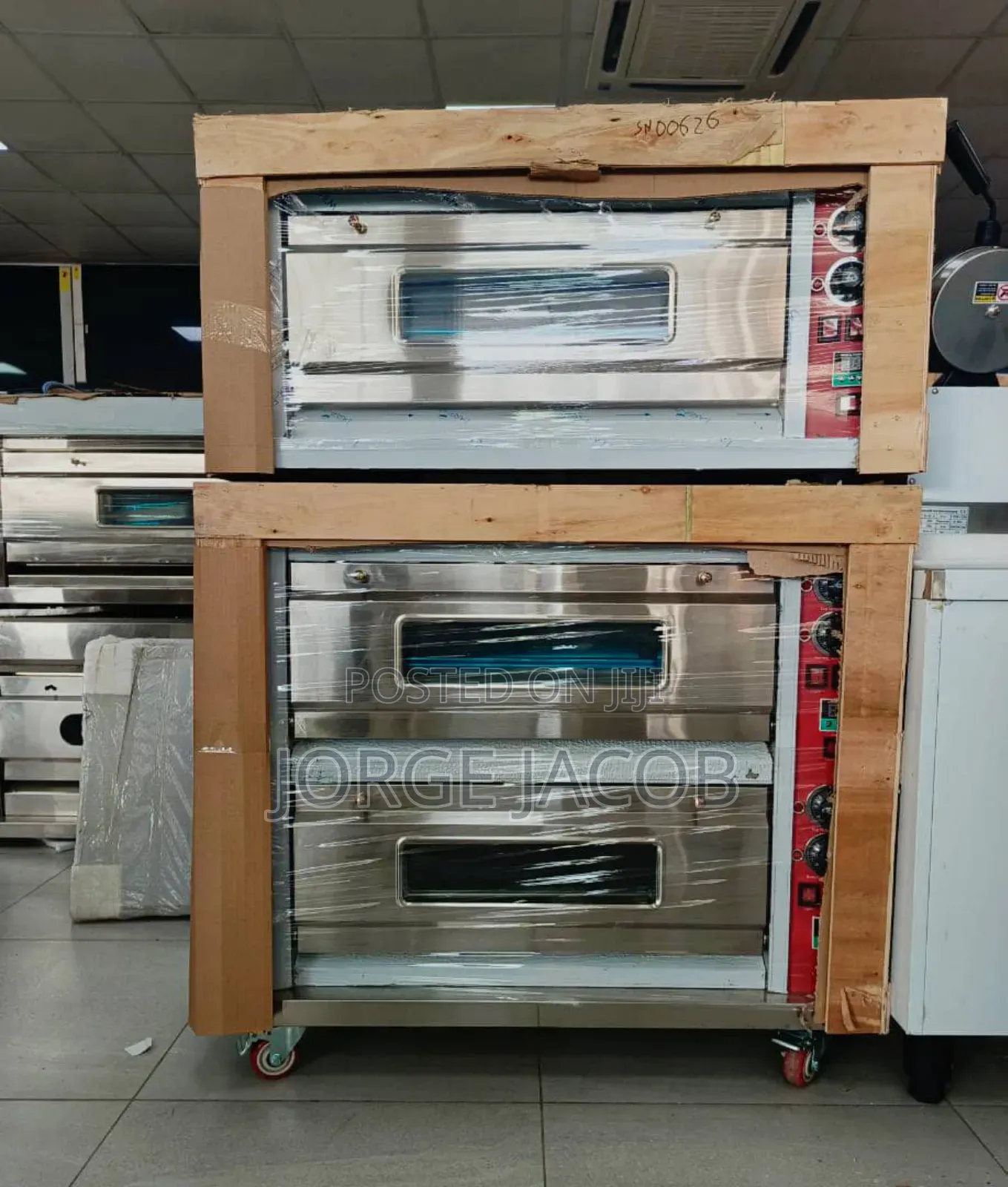 Commercial Stainless Steel Deck Oven for Baking or Pizza.