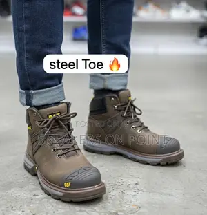 Caterpillar Excavator Waterproof Carbon Composite Toe Work Boots.
